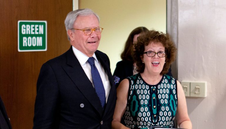 Tom Brokaw and Allison Moore