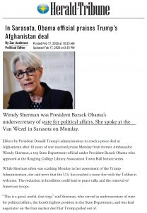 Ambassador Wendy Sherman, Herald Tribune Moore PR